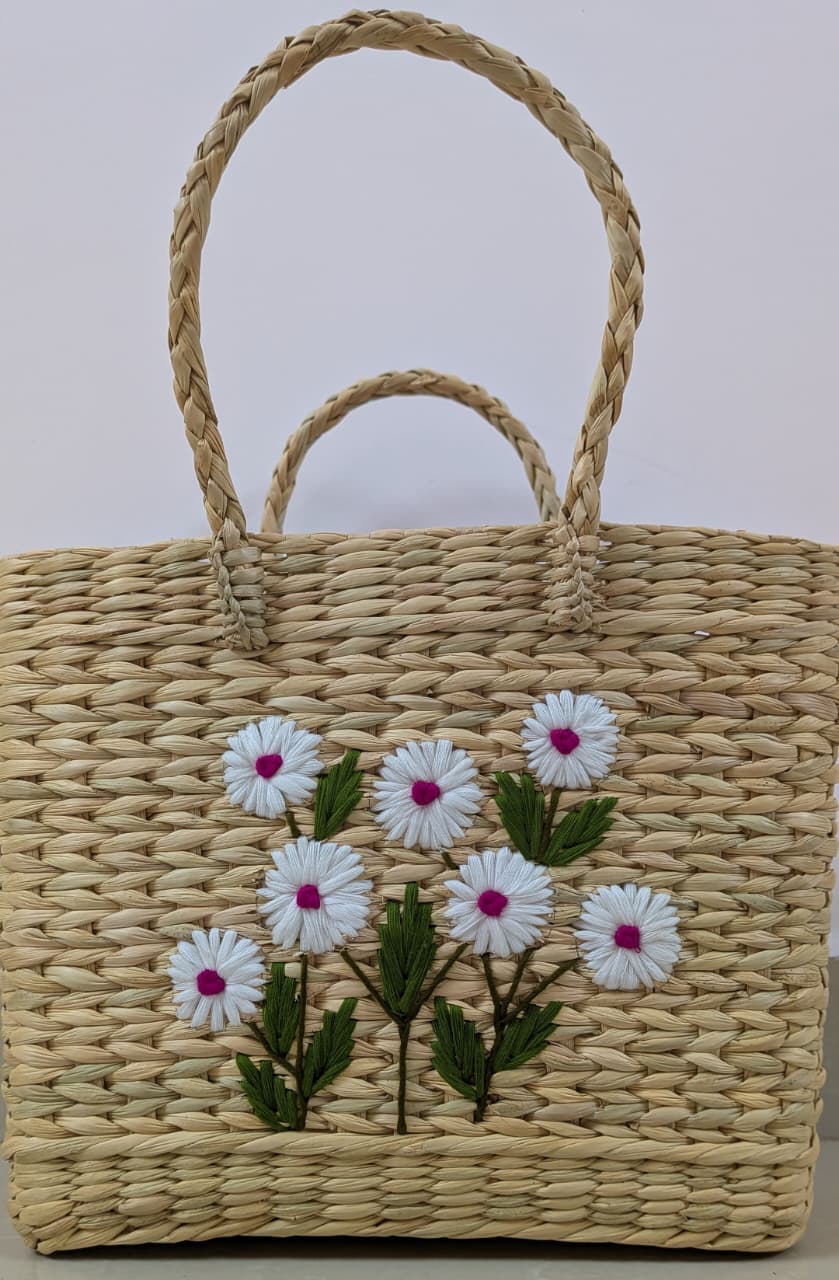 Soft Sunflower Woven Tote