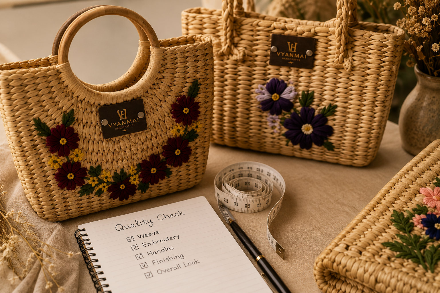 Curated handmade product selection at Vyanmai Handcrafts