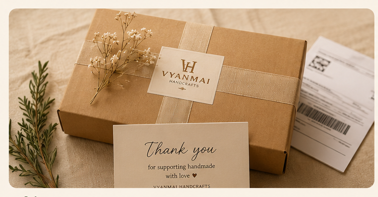 Packed Vyanmai order ready to be sent